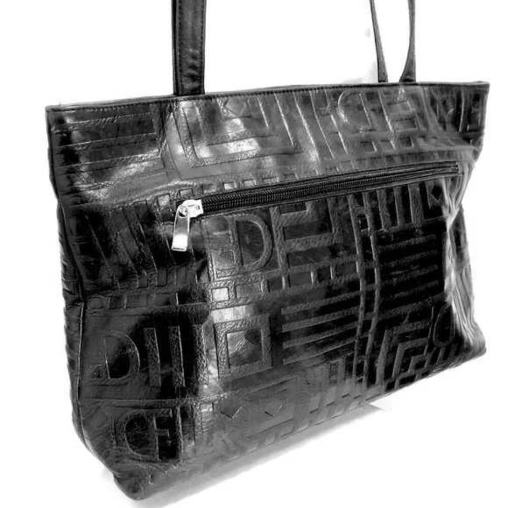 Due Fratelli Embossed Tote Tablet Shoulder Bag